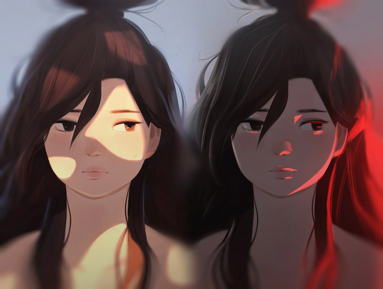 Jingsketch迷你版教学插画示例一