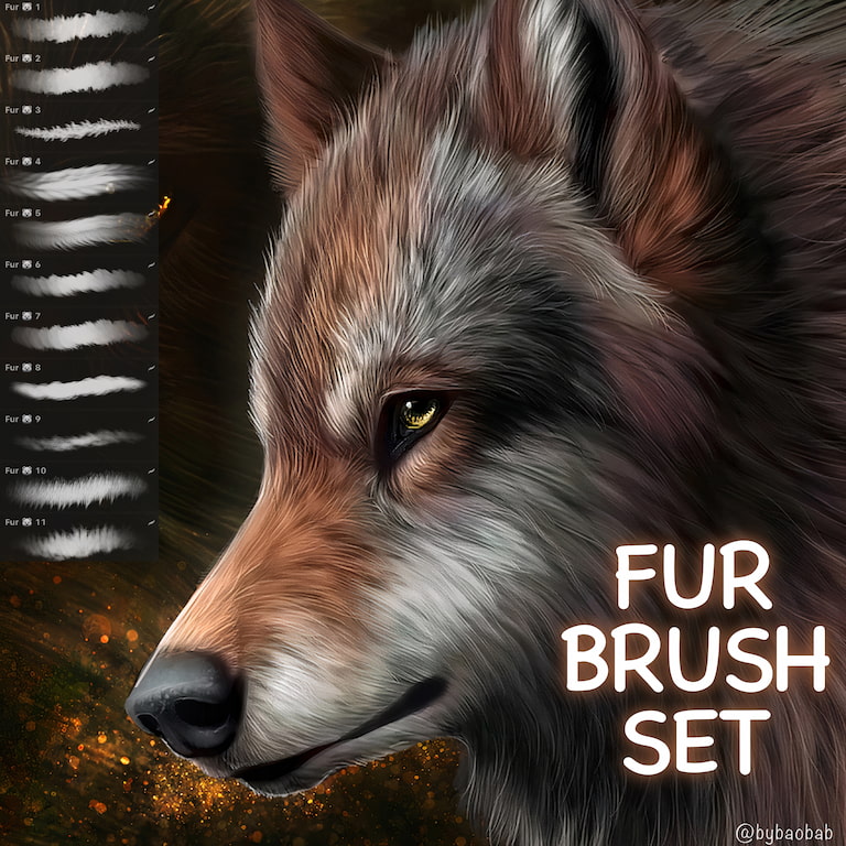 Procreate毛发笔刷