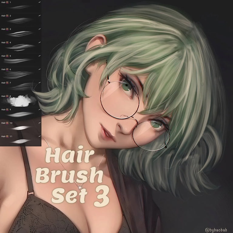 Procreate头发笔刷