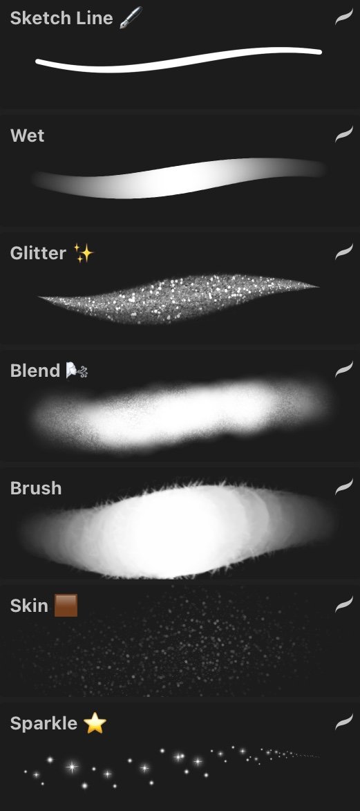 Procreate化妆笔刷预览
