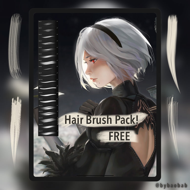 Procreate头发笔刷