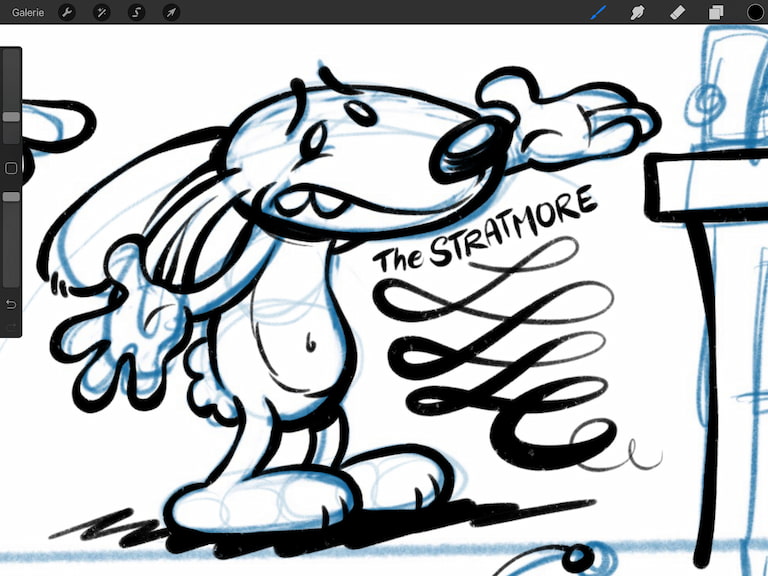 Procreate漫画墨水笔刷套装展示三