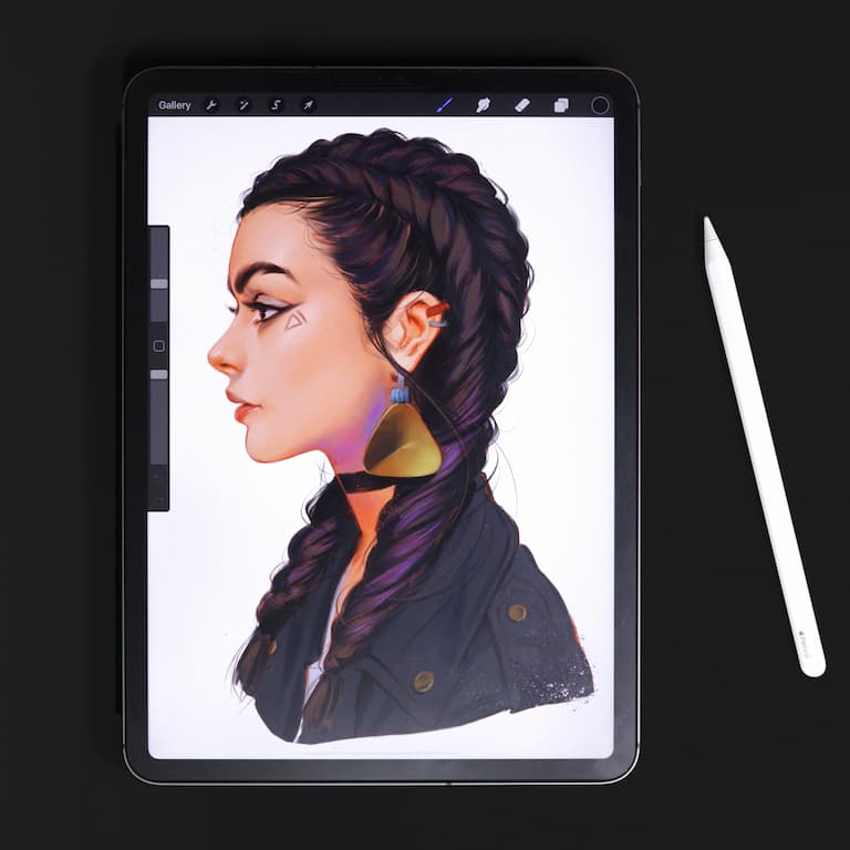 ericanthonyj专业笔刷效果示例-procreate