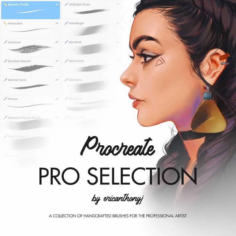 ericanthonyj专业笔刷-procreate