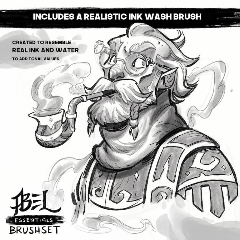 Abel基础procreate笔刷应用示例