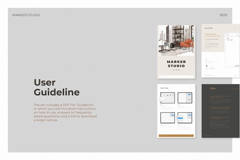 逼真的procreate马克笔工具包-用户指南PDF