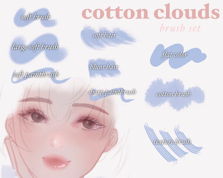 Cotton Clouds 软绵笔刷套装 Cotton Clouds 软绵笔刷套装