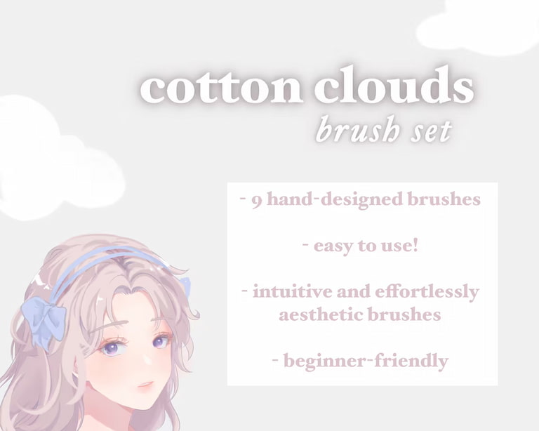 Cotton Clouds 软绵笔刷套装 Cotton Clouds 软绵笔刷套装